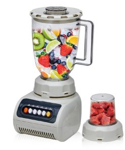 FRULLATORE 2 IN 1 PULSE LAMA ACCIAIO INOX BROCCA VETRO 1,5 L + 1 PICCOLA 600W