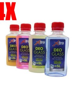 4X DETERGENTE PER PARABREZZA AUTO SUPER CONCENTRATO DEO GLASS DETERGE E PROFUMA
