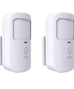 2X RILEVATORE DI MOVIMENTO SENZA FILI SENSORE PORTA FINESTRA ALLARME CASA ZX-P1