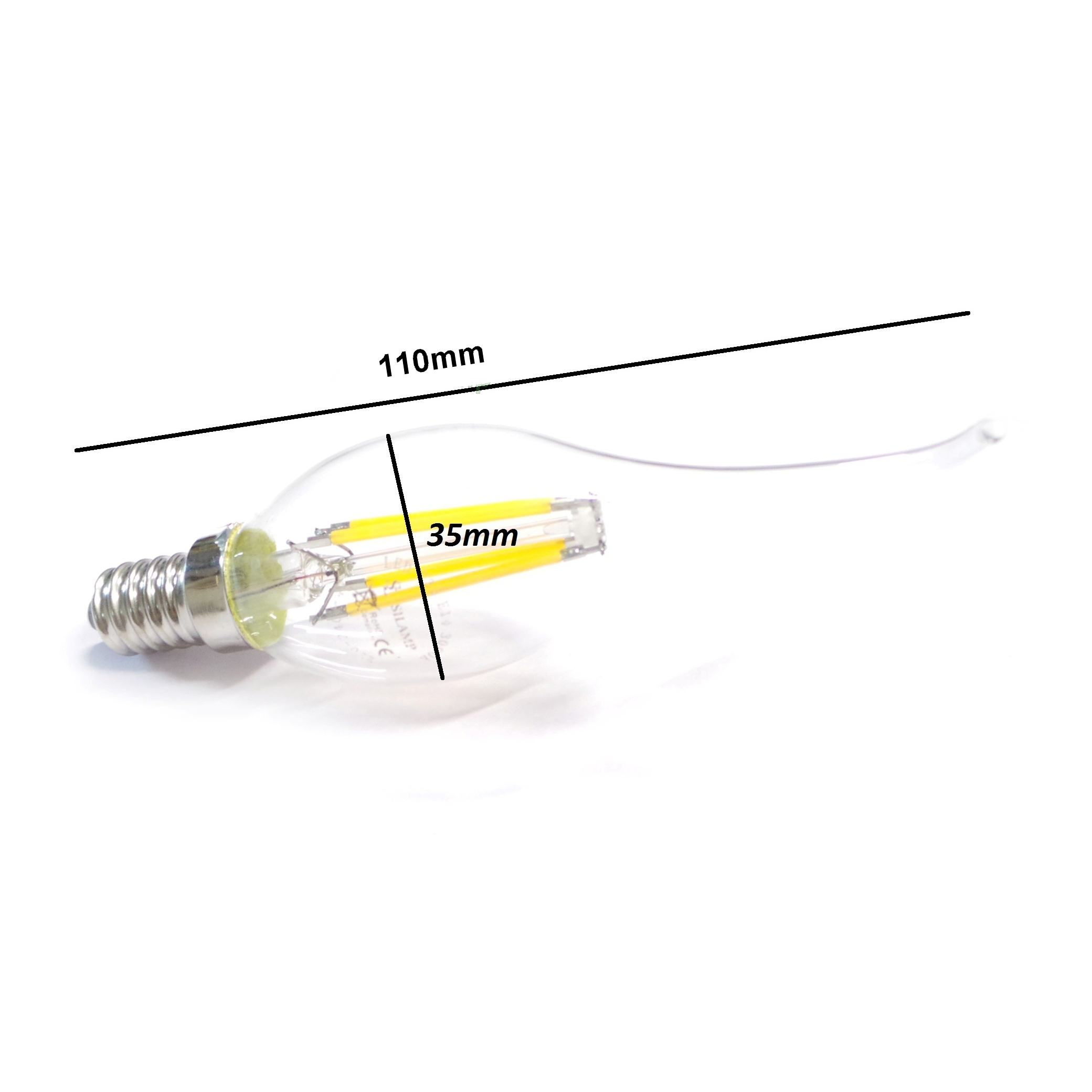 LAMPADINA LED A COLPO DI VENTO E14 6W 540 LUMEN LUCE CALDA FREDDA VIVALAMP - immagine 3