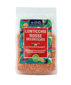 Lenticchie Rosse Decorticate Italiane Bio – 400 gr.