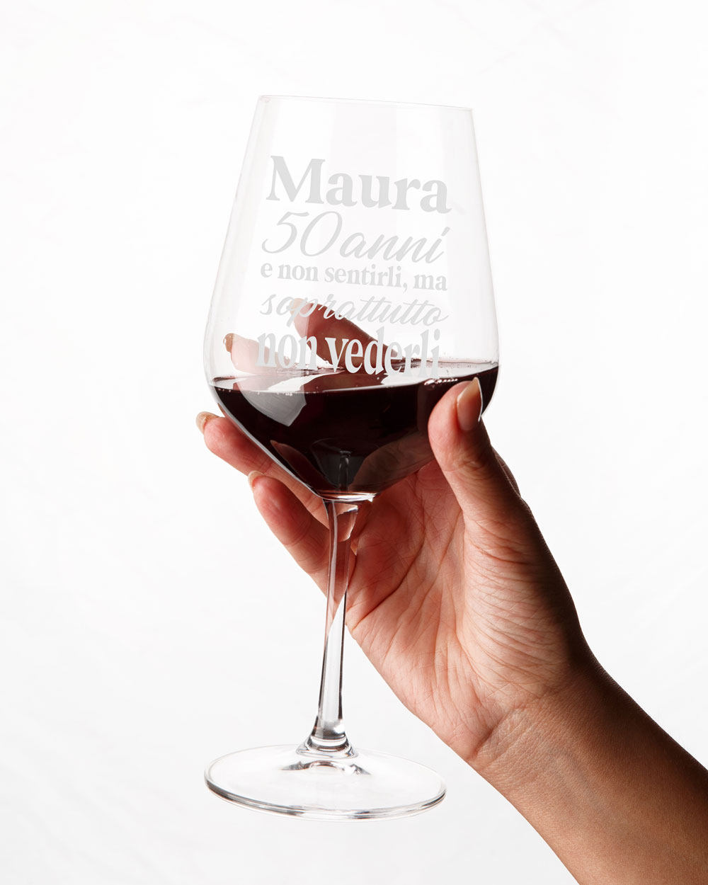 Calice Personalizzato con Nome “50 Anni e Non Sentirli ma Soprattutto non Vederli” – Idea Regalo Compleanno - immagine 6