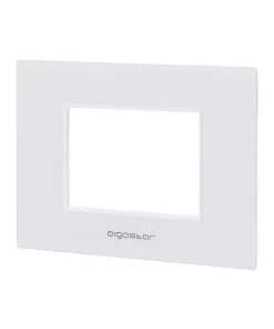 Placca 3 moduli 503 in vetro bianca compatibile anche con BTicino Livinglight