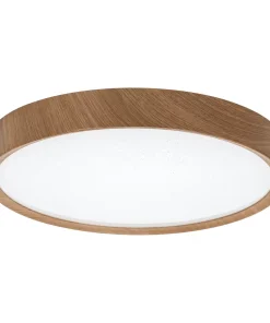 Plafoniera Led 24W Cornice marrone rotonda Bianco freddo 6500K Aigostar