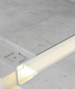 Profilo Led piatto U Hure per strisce Led 12-24V da incasso 2 metri in alluminio M LEDME