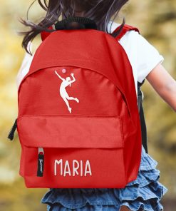 Zainetto per Scuola e Asilo Personalizzato con Nome a Tema Sport Pallavolo – Idea Zaino Scuola per Bambina, Back to School